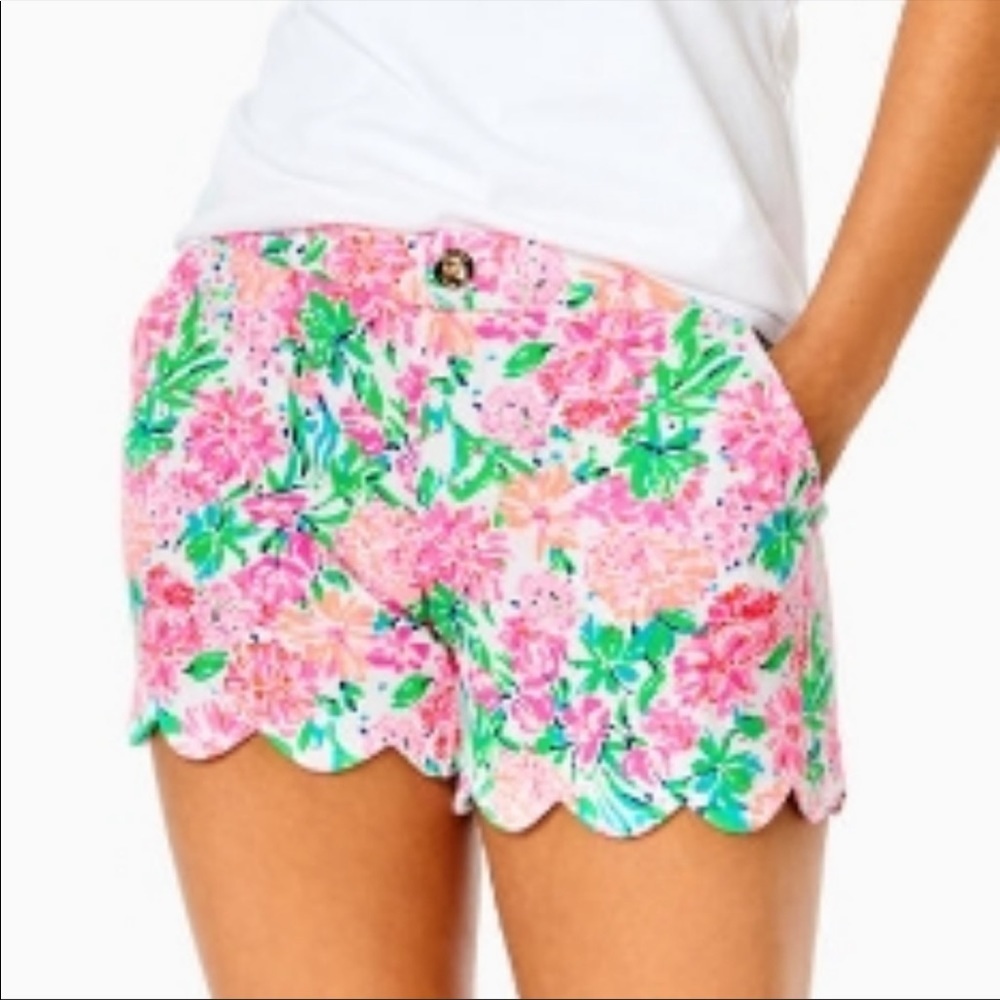 Lilly Pulitzer Resort White That's What I Herd 5" Buttercup Knit Short NWT 10 - Picture 5 of 9